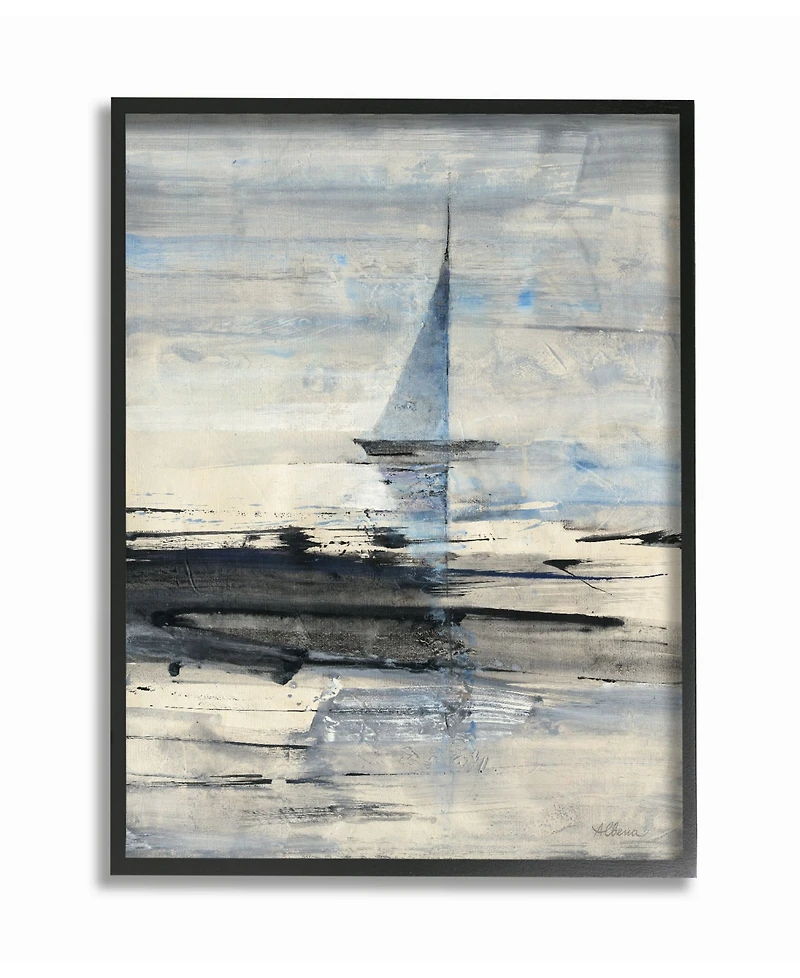 Stupell Industries Abstract Sailing Framed Giclee Art, 16" x 20"
