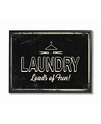 Stupell Industries Laundry Loads of Fun Industrial Framed Giclee Art, 16" x 20"