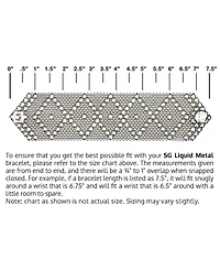 Sg Liquid Metal B4 Silver Mesh Bracelet 7", 7 1/2" or 8"
