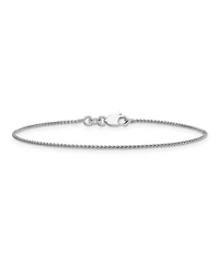 Spiga Anklet Chain in 14k White Gold