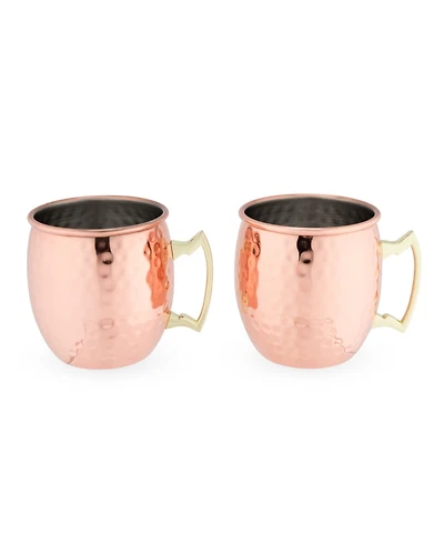 True Brands Hamme Moscow Mule Mugs, 2 Piece, 16 Oz