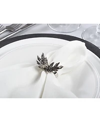 Saro Lifestyle Pinecone Design Rustic Style Napkin Ring, Set of 4