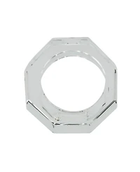 Saro Lifestyle Glass Crystal Octagonal Facet Napkin Ring, Set of 4