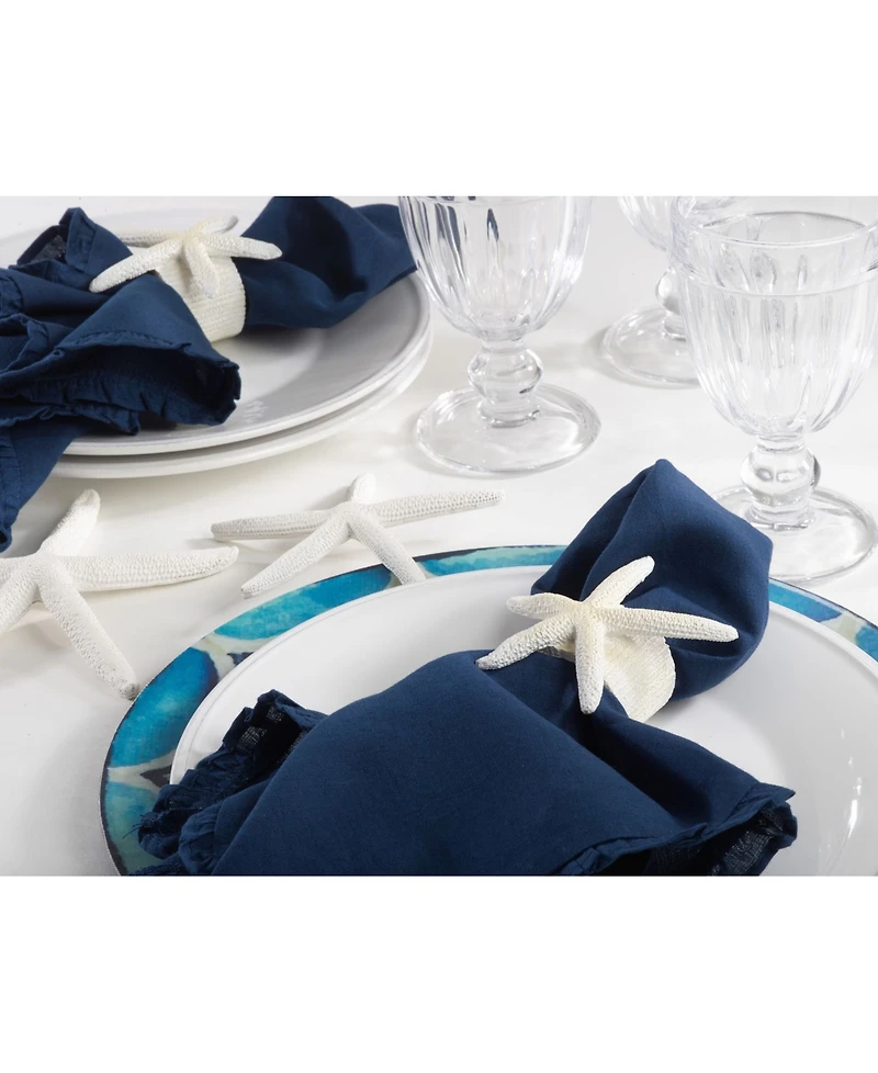 Saro Lifestyle Neptune Collection Starfish Napkin Ring, Set of 4