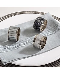 Saro Lifestyle Sparkling Design Napkin Ring, Set of 4