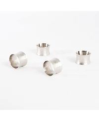 Saro Lifestyle Brushed Metal Napkin Ring, Set of 4