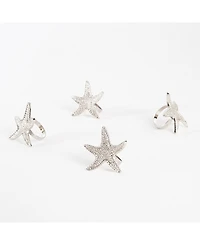 Saro Lifestyle Star Fish Design Napkin Ring, Set of 4