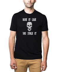 La Pop Art Men's Premium Word T-Shirt - Ride It Like You Stole