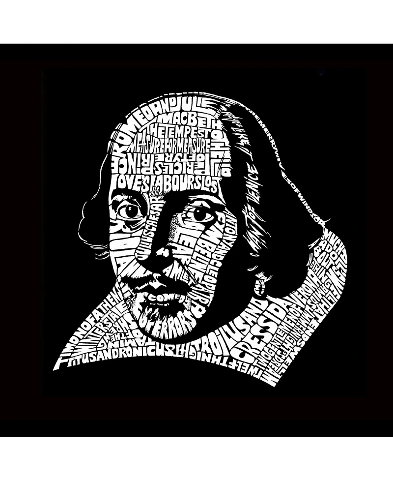 La Pop Art Men's Premium Word T-Shirt - Shakespeare
