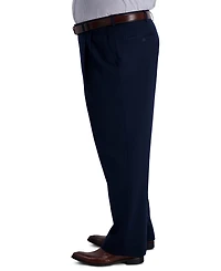 Haggar Men's Big & Tall Iron Free Premium Khaki Classic-Fit Pleated Pant