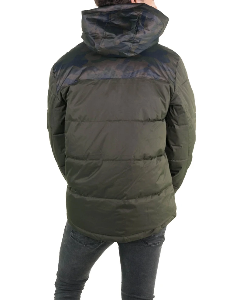 Men's Twill Block Puffer Jacket