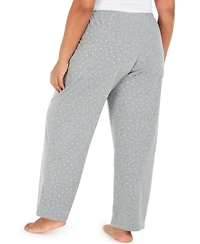 Hue Womens Plus size Sleepwell Printed Knit pajama pant made with Temperature Regulating Technology
