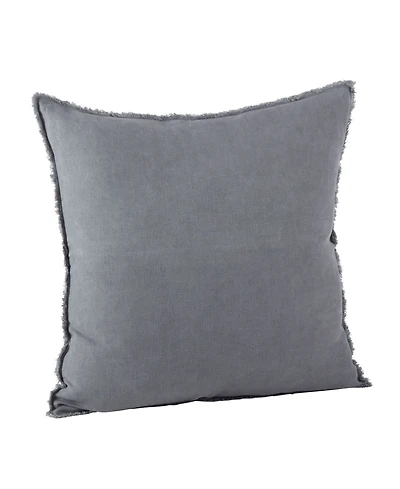 Saro Lifestyle Fringed Linen Decorative Pillow, 20" x 20"