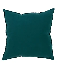 Saro Lifestyle Fringed Linen Decorative Pillow, 20" x