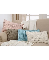 Saro Lifestyle Nubby Decorative Pillow, 12" x 20"