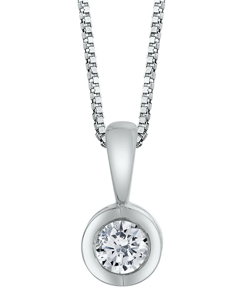 Sirena Diamond (1/10 ct. t.w.) Energy Pendant 14k White, Yellow or Rose Gold