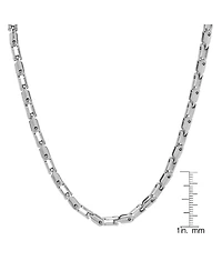 Steeltime Men's Stainless Steel 24" Rounded Bicycle Link Chain Necklaces