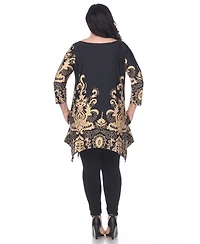 White Mark Plus Yanette Tunic Top