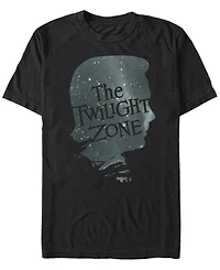 Twilight Zone Cbs Men's Galactic Icon Face Profile Short Sleeve T-Shirt