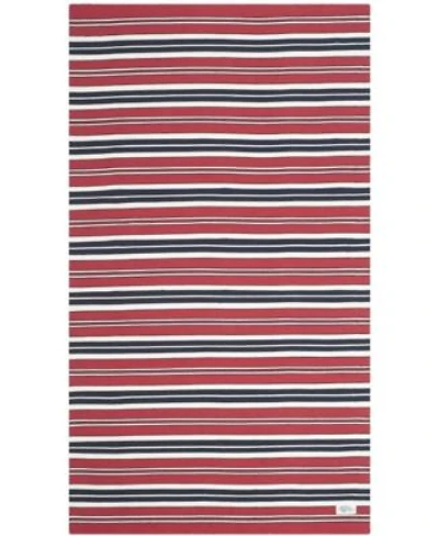 Lauren Ralph Lauren Leopold Stripe LRL2462E Red Outdoor Area Rug Collection