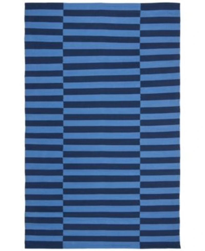 Lauren Ralph Lauren Ludlow Stripe Lrl7350a Indigo Area Rug Collection