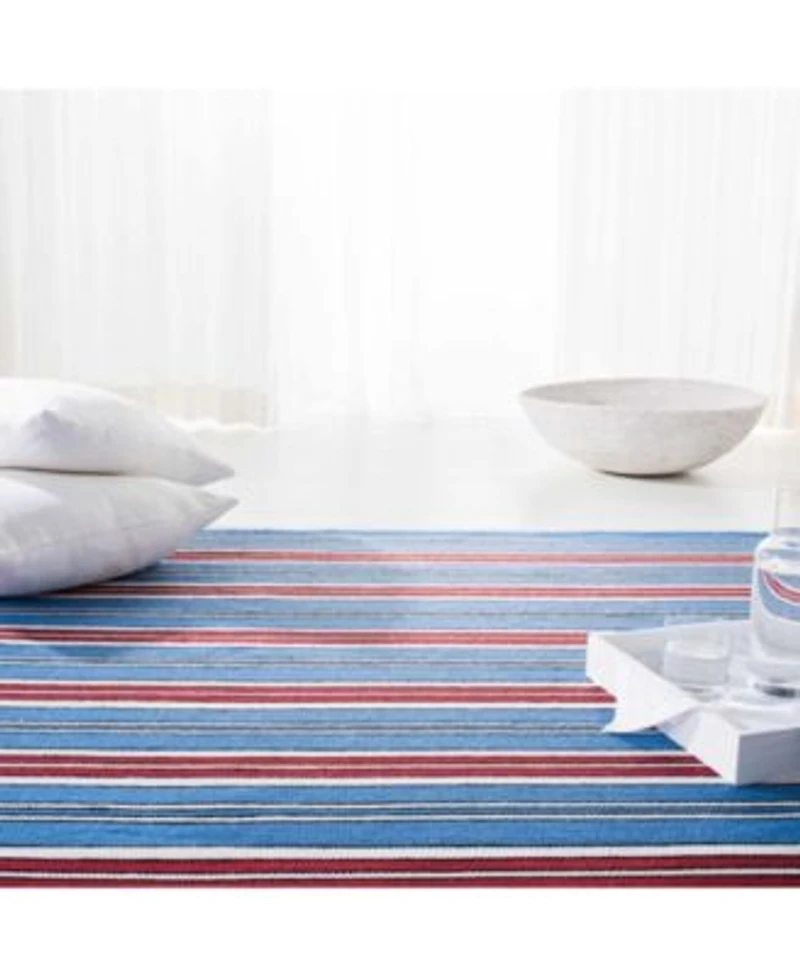 Lauren Ralph Lauren Leopold Stripe Lrl2462d Royal Blue Area Rug Collection