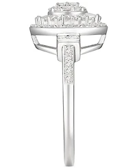 Diamond Oval Starburst Cluster Ring (1/2 ct. t.w.) 14k White, Yellow or Rose Gold