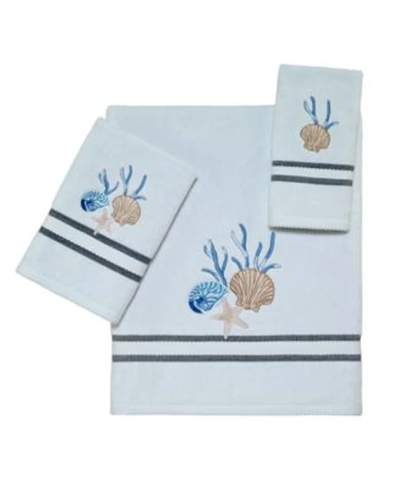 Avanti Blue Lagoon Ombre Seashells Bath Towels