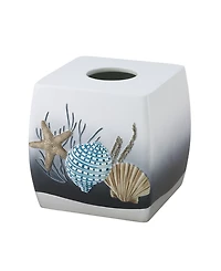 Avanti Blue Lagoon Ombre Seashells Tissue Box Cover