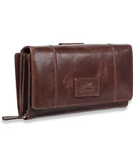 Mancini Casablanca Collection Rfid Secure Ladies Clutch Wallet