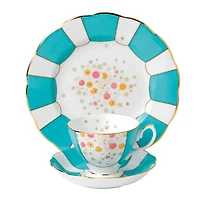 Royal Albert 100 Years 1930 3-Piece Set Teacup, Saucer & Plate Mint Deco