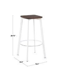 Clara Square Bar Stool, Set of 2
