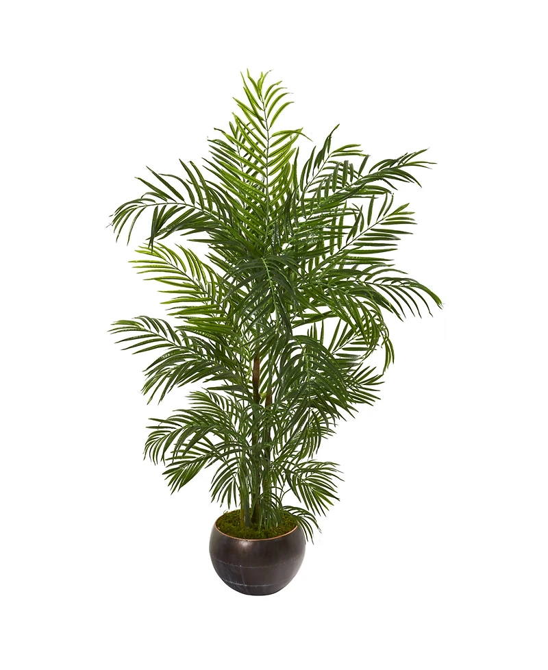Nearly Natural 66" Areca Palm Artificial Tree in Planter Uv Resistant Indoor/Outdoor