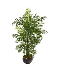 Nearly Natural 66" Areca Palm Artificial Tree in Planter Uv Resistant Indoor/Outdoor