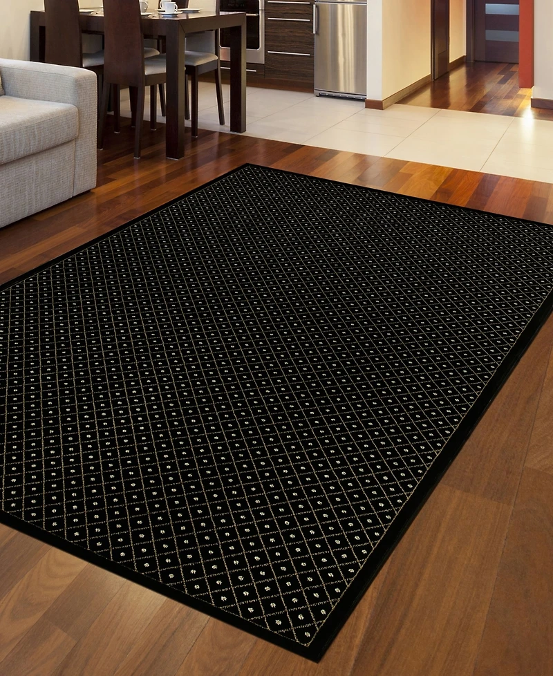 Closeout! Km Home 782/1610/Black Pesaro Black 3'3" x 4'11" Area Rug