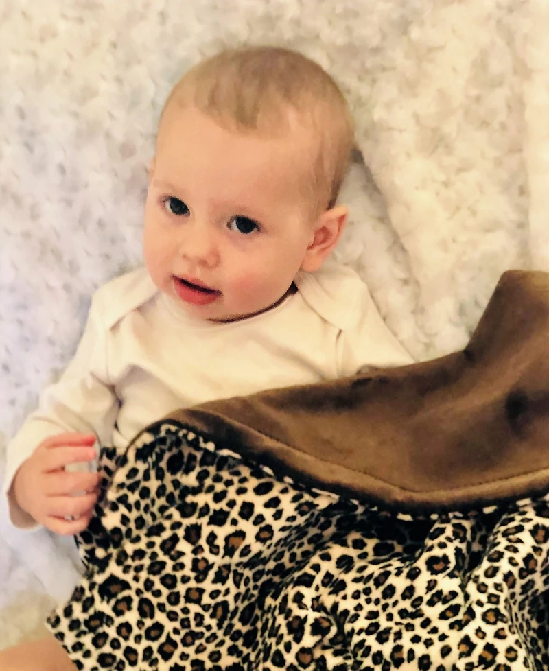 Lil' Cub Hub Minky Baby Boy Girl Blanket