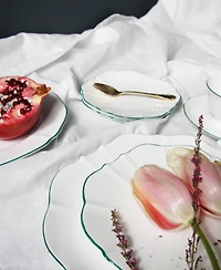 Twig New York Amelie Forest Green Rim 6.5" Bread Plate