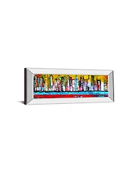 Classy Art Skyline by Erin Ashley Mirror Framed Print Wall Art - 18" x 42"