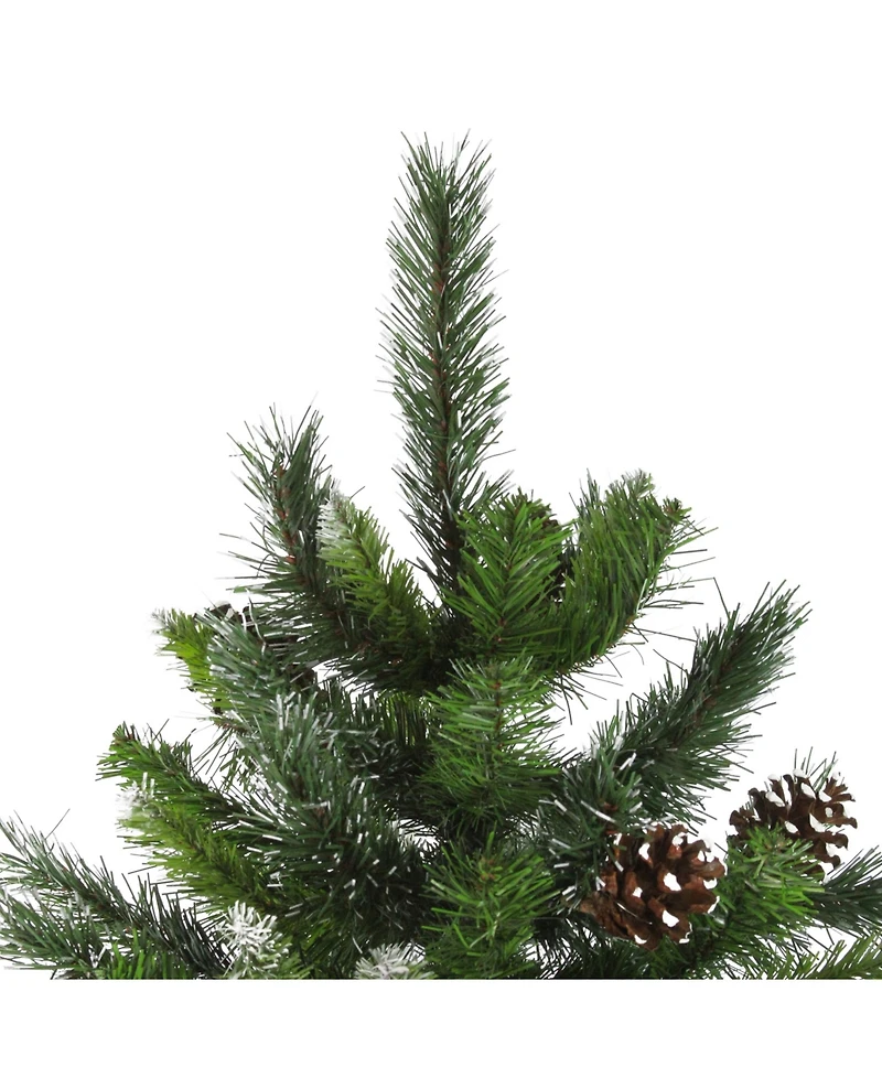 Northlight 7' Snowy Delta Pine with Pine Cones Artificial Christmas Tree - Unlit