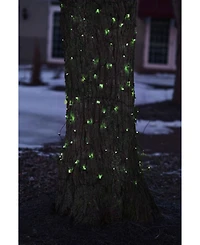 Northlight 2' x 8' Green Mini Tree Trunk Wrap Christmas Net Lights - Brown Wire