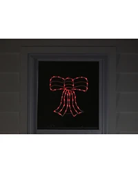 Northlight 14" Lighted Red Bow Christmas Window Silhouette Decoration