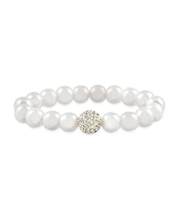 Macy's Imitation Pearl with a Crystal Stretchy Bracelet