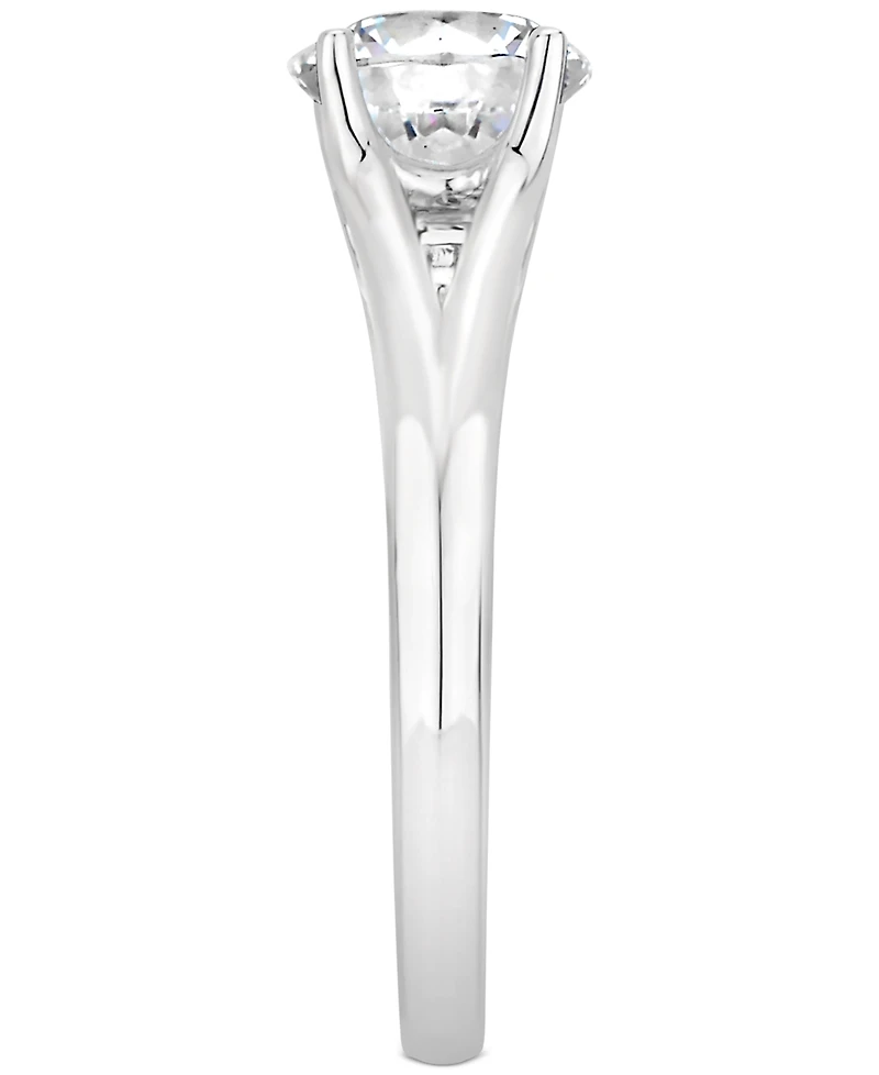 Gia Certified Diamond Solitaire Engagement Ring (1-1/2 ct. t.w.) in 14k White Gold