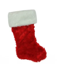 Northlight 20" Traditional Red with White Cuff Extra Plush Christmas Stocking