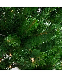 Northlight 7.5' Pre-Lit Stillwater Spruce Pencil Artificial Christmas Tree - Clear Lights