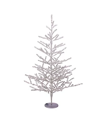 Northlight 3' Pre-Lit Silver Tinsel Twig Artificial Christmas Tree - Clear Led Lights