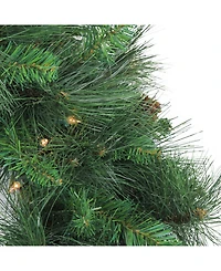 Northlight 9' Pre-Lit White Valley Pine Artificial Christmas Garland - Clear Lights