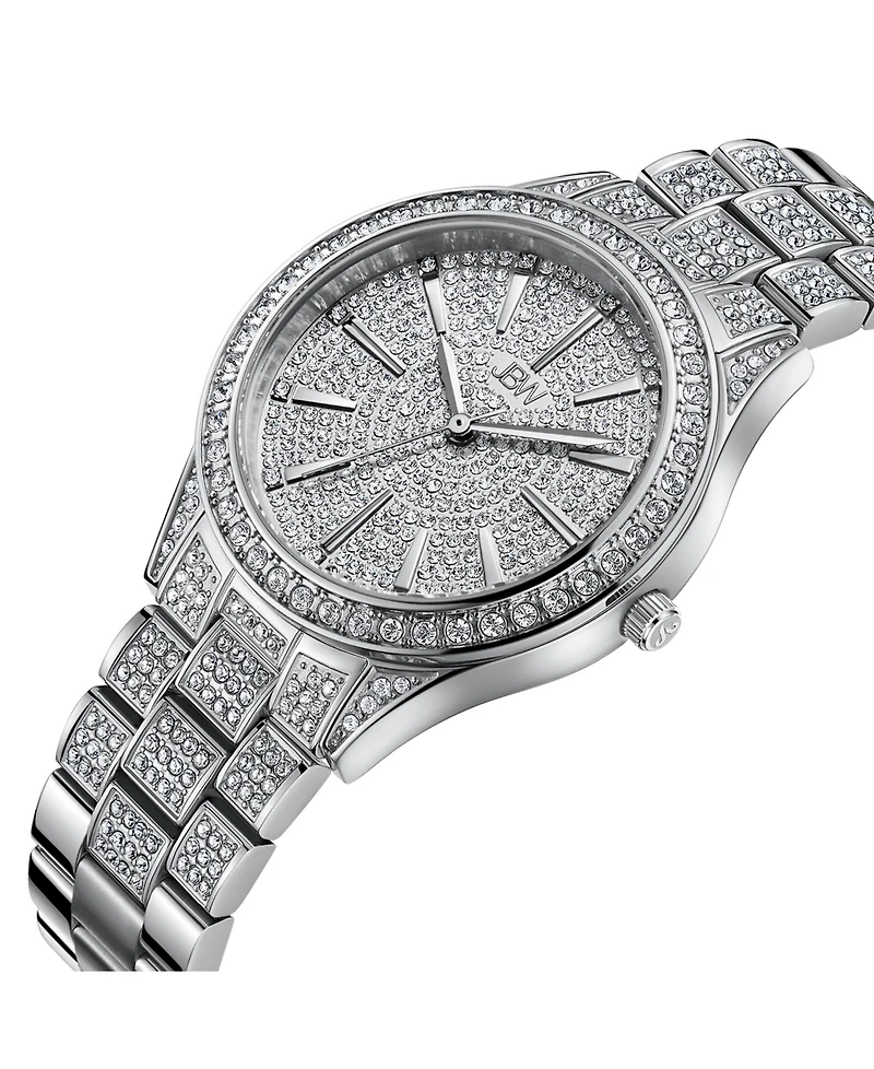 Jbw Women's Cristal Diamond (1/8 ct. t.w.) Watch in Stainless Steel Watch 38mm