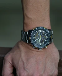 Citizen Eco-Drive Men's Analog-Digital Promaster Blue Angels Skyhawk A-t Stainless Steel Bracelet Watch 46mm