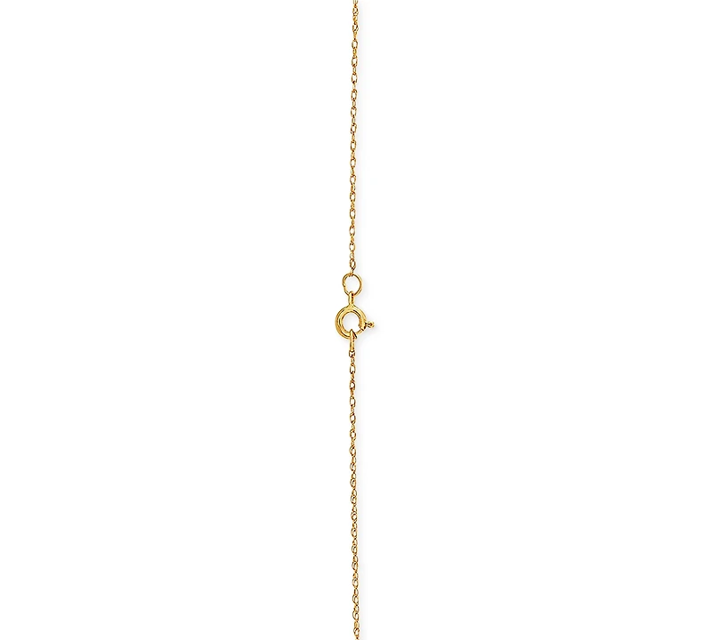Swiss Blue Topaz (3/8 ct. t.w.) & White Topaz (1/6 ct. t.w.) Scatter Crescent Moon 18" Pendant Necklace in 14k Gold